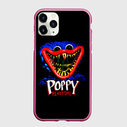 Чехол iPhone 11 Pro матовый Poppy Playtime: Huggy, цвет: 3D-малиновый