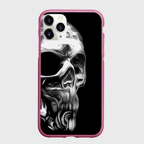 Чехол iPhone 11 Pro матовый Vanguard skull 2022 / 3D-Малиновый – фото 1