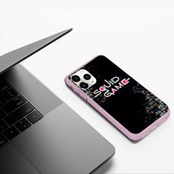 Чехол iPhone 11 Pro матовый ИГРА В КАЛЬМАРА ГЛИТЧ SQUID GAME GLITCH, цвет: 3D-розовый — фото 2