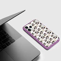 Чехол iPhone 11 Pro матовый Собака Австралийская Овчарка, цвет: 3D-фиолетовый — фото 2