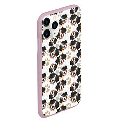 Чехол iPhone 11 Pro матовый Зенненхунд Бернский, цвет: 3D-розовый — фото 2