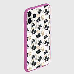 Чехол iPhone 11 Pro матовый Бордер Колли, цвет: 3D-фиолетовый — фото 2
