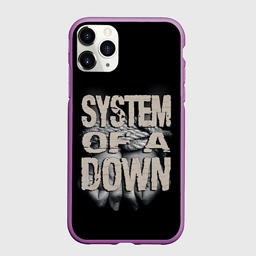 Чехол iPhone 11 Pro матовый System of a Down / 3D-Фиолетовый – фото 1
