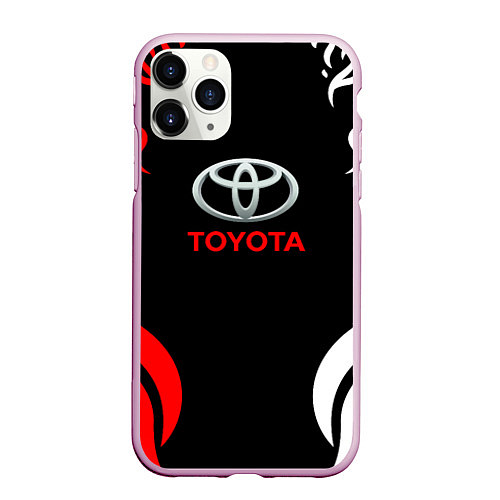 Чехол iPhone 11 Pro матовый Автомобиль Toyota / 3D-Розовый – фото 1