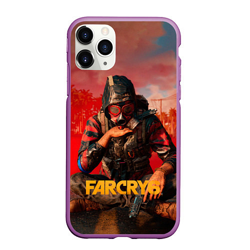 Чехол iPhone 11 Pro матовый Far Cry 6 - Повстанец / 3D-Фиолетовый – фото 1