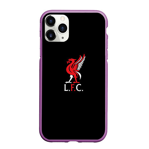 Чехол iPhone 11 Pro матовый Leverpool YNWA / 3D-Фиолетовый – фото 1