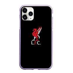 Чехол iPhone 11 Pro матовый Leverpool YNWA, цвет: 3D-светло-сиреневый