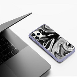 Чехол iPhone 11 Pro матовый Abstraction vanguard, цвет: 3D-светло-сиреневый — фото 2