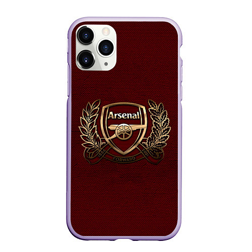 Чехол iPhone 11 Pro матовый Arsenal London / 3D-Светло-сиреневый – фото 1