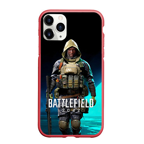 Чехол iPhone 11 Pro матовый Battlefield 2042 - Ирландец / 3D-Красный – фото 1