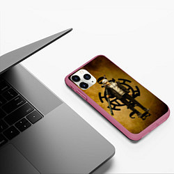 Чехол iPhone 11 Pro матовый Трафальгар Ло One Piece c нодати, цвет: 3D-малиновый — фото 2