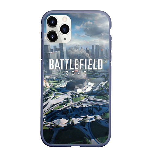 Чехол iPhone 11 Pro матовый Battlefield 2042 - КАЛЕЙДОСКОП / 3D-Серый – фото 1