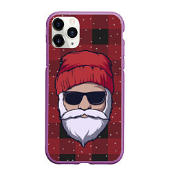 Чехол iPhone 11 Pro матовый SANTA HIPSTER САНТА ХИПСТЕР, цвет: 3D-фиолетовый