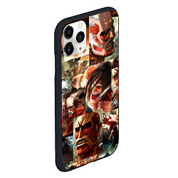 Чехол iPhone 11 Pro матовый Атака Титанов Shingeki no Kyojin, цвет: 3D-черный — фото 2
