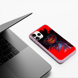 Чехол iPhone 11 Pro матовый Huggy Wuggy: Horror Game, цвет: 3D-розовый — фото 2