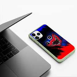 Чехол iPhone 11 Pro матовый Huggy Wuggy: Red Rage, цвет: 3D-салатовый — фото 2