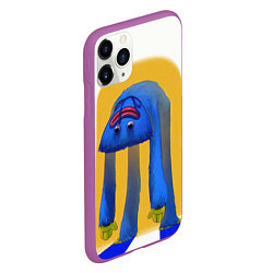 Чехол iPhone 11 Pro матовый Poppy Playtime: Huggy Wuggy, цвет: 3D-фиолетовый — фото 2