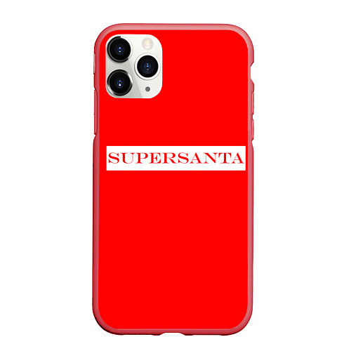 Чехол iPhone 11 Pro матовый SUPERSANTA / 3D-Красный – фото 1