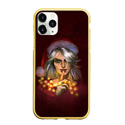 Чехол iPhone 11 Pro матовый Цирилла The Witcher, цвет: 3D-желтый
