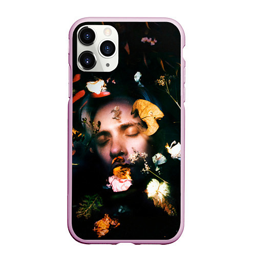 Чехол iPhone 11 Pro матовый Рома в цветах / 3D-Розовый – фото 1