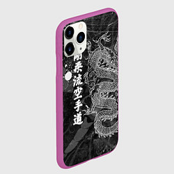 Чехол iPhone 11 Pro матовый Токийский Дракон Иероглифы Dragon Japan, цвет: 3D-фиолетовый — фото 2