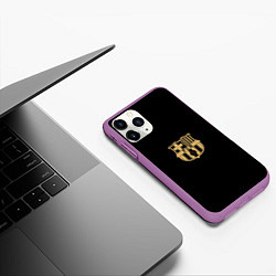 Чехол iPhone 11 Pro матовый Golden Barca, цвет: 3D-фиолетовый — фото 2