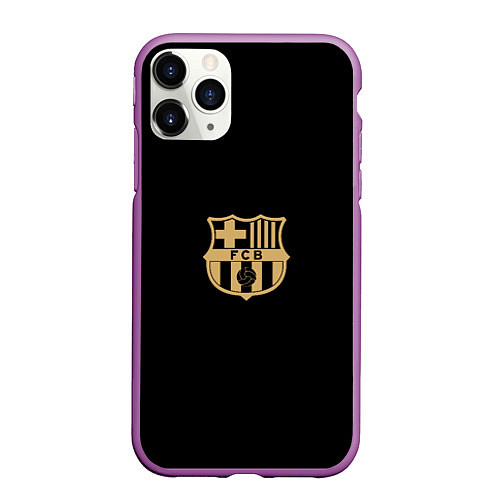 Чехол iPhone 11 Pro матовый Golden Barca / 3D-Фиолетовый – фото 1