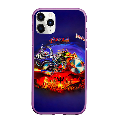 Чехол iPhone 11 Pro матовый Painkiller - Judas Priest / 3D-Фиолетовый – фото 1