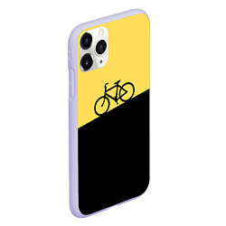 Чехол iPhone 11 Pro матовый Бегущий за велосипедом, цвет: 3D-светло-сиреневый — фото 2