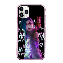 Чехол iPhone 11 Pro матовый Jinx Arcane, цвет: 3D-розовый