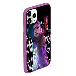 Чехол iPhone 11 Pro матовый Jinx Arcane, цвет: 3D-фиолетовый — фото 2