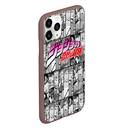 Чехол iPhone 11 Pro матовый JOJOS BIZARRE ADVENTURE ЧЁРНО БЕЛОЕ, цвет: 3D-коричневый — фото 2