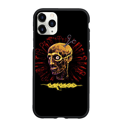 Чехол iPhone 11 Pro матовый Carcass, Necroticism / 3D-Черный – фото 1