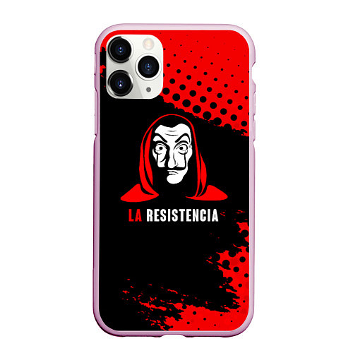 Чехол iPhone 11 Pro матовый La Casa de Papel La Resistencia / 3D-Розовый – фото 1