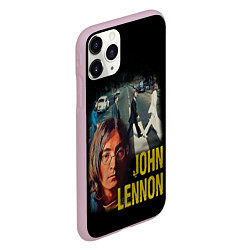 Чехол iPhone 11 Pro матовый The Beatles John Lennon, цвет: 3D-розовый — фото 2