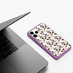 Чехол iPhone 11 Pro матовый Джек Рассел Терьер, цвет: 3D-фиолетовый — фото 2