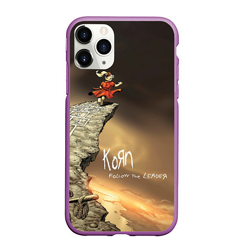 Чехол iPhone 11 Pro матовый Follow the Leader - Korn / 3D-Фиолетовый – фото 1