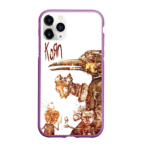 Чехол iPhone 11 Pro матовый Untitled - Korn / 3D-Фиолетовый – фото 1