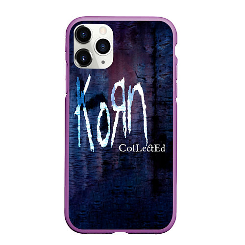 Чехол iPhone 11 Pro матовый Collected - Korn / 3D-Фиолетовый – фото 1