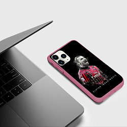 Чехол iPhone 11 Pro матовый Златан Ибрагимович Милан, цвет: 3D-малиновый — фото 2