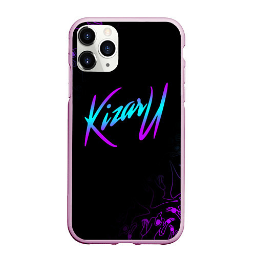 Чехол iPhone 11 Pro матовый КИЗАРУ НЕОН ЛОГО KIZARU NEON / 3D-Розовый – фото 1