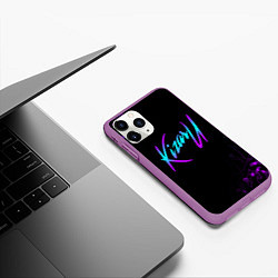 Чехол iPhone 11 Pro матовый КИЗАРУ НЕОН ЛОГО KIZARU NEON, цвет: 3D-фиолетовый — фото 2