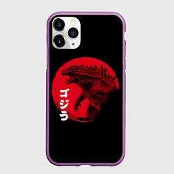 Чехол iPhone 11 Pro матовый ГОДЗИЛА, ИЕРОГЛИФЫ