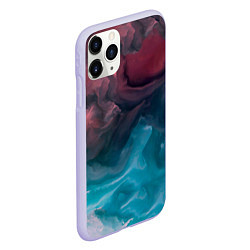 Чехол iPhone 11 Pro матовый Туманная вода, цвет: 3D-светло-сиреневый — фото 2