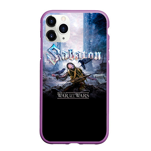 Чехол iPhone 11 Pro матовый The War to End All Wars - Sabaton / 3D-Фиолетовый – фото 1