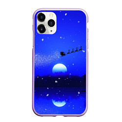 Чехол iPhone 11 Pro матовый НОВОГОДНЯЯ НОЧЬ 2022 NIGHT SANTA CLAUS