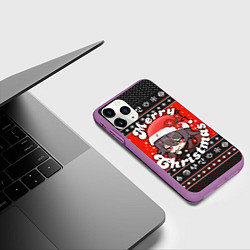 Чехол iPhone 11 Pro матовый HU TAO MERRY CHRISTMAS, цвет: 3D-фиолетовый — фото 2