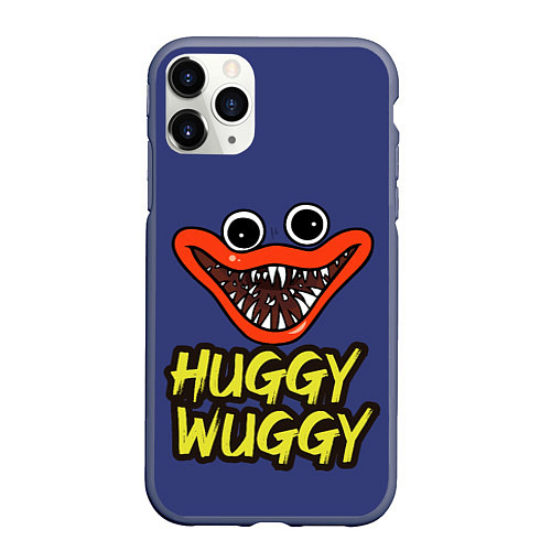 Чехол iPhone 11 Pro матовый Huggy Wuggy: Smile / 3D-Серый – фото 1