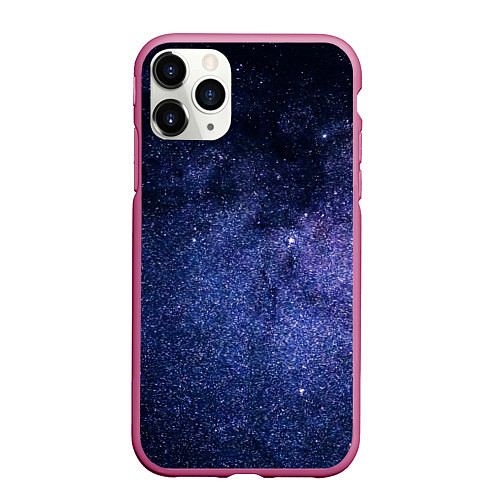 Чехол iPhone 11 Pro матовый Night sky / 3D-Малиновый – фото 1