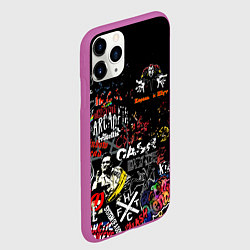 Чехол iPhone 11 Pro матовый КОРОЛЬ И ШУТ ЛОГО РОК ГРУПП, цвет: 3D-фиолетовый — фото 2